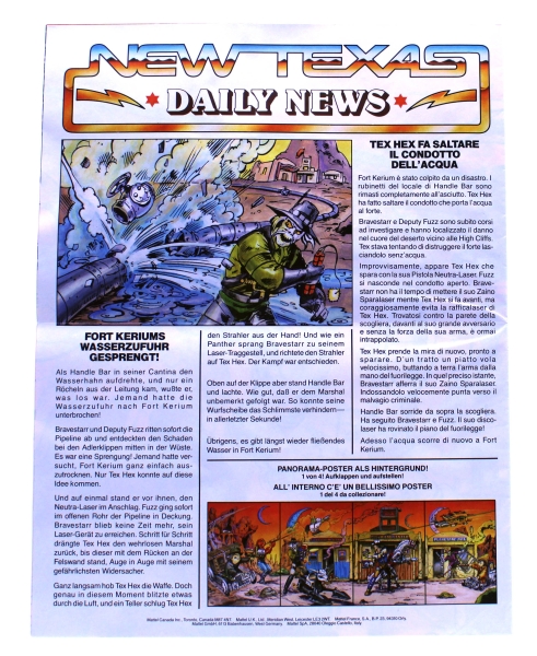 Bravestarr New Texas Daily News Journal Tex Hex kappt die Wasser-Pipeline von Mattel